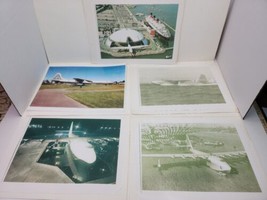 5 VTG Antique Airplane Hydro Plane Military Queen Anne Ship Boat Photo Lot 11X8 - £22.72 GBP