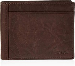Fossil Men&#39;s Leather Bifold Wallet with Flip ID Window for Men - £46.33 GBP