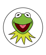 30 Kermit the Frog Stickers Envelope Seals Labels Tags Favors Stamps 1.5... - $149.06 MXN