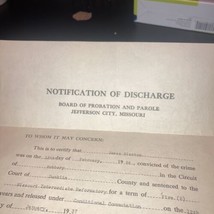 Missouri notification of discharge from probation and parole - $25.49
