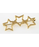 Tiffany &amp; Co. 18k Yellow Gold 3 Star Brooch Vintage 1986 Nice - $1,312.94 CAD