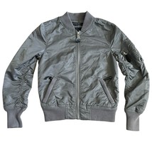 Alpha Industries Lux Women’s MA-1 Bomber Flight Jacket Sz Small Grey Nylon - €43,36 EUR