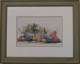 Summer Cross Stitch garden pattern pdf - rustic cross stitch summer garden  - £3.43 GBP