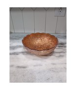Imperial Hattie Marigold Carnival Glass Bowl, Vintage Floral Bowl, 8&quot; Gl... - $39.60