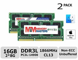 MemoryMasters Apple 16GB Kit (2x8GB) DDR3L PC3L-14900 1866MHz for iMac 17,1 w/Re - $77.21