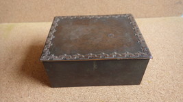 ANTIQUE HEINTZ ART METAL STERLING BRONZE BROWN PATINA CIGARETTE TRINKET BOX - $275.00