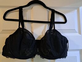 Auden Women’s Lace Underwire Balconette Bra Black Size 42C Sheer Unlined... - $8.79