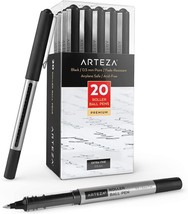 Arteza Rollerball Pens, Pack of 20, 0.5mm Black Liquid Ink Pens for Bullet - £24.69 GBP