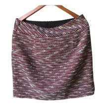 Women&#39;s Loft Textured Skirt Size 10 workwear casual Pink White Black lining - $20.20