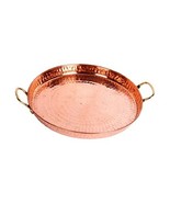 Handmade Pure Copper Big Cu Platter/Serving Plate Tray Hammered Design w... - €72,29 EUR