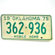 1975 United States Oklahoma Base Mobile Home License Plate 362-936 - £14.70 GBP