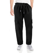 Men&#39;s Heavyweight Fleece Drawstring Elastic Waist Casual Cargo Sweat Pants - $54.13 CAD
