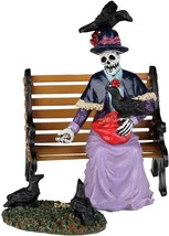 Lemax Spooky Town #22101 FEEDING THE BIRDS Skeleton Crone Figurine Set NEW - $9.94
