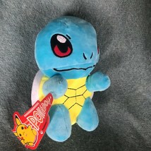 Pokemon Center Yellow &amp; Turquoise Blue Plush Turtle SQUIRTLE Stuffed Character  - £15.27 GBP