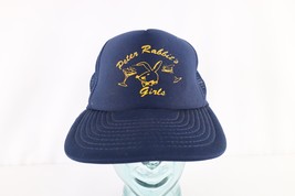 Vintage 90s Peter Rabbit&#39;s Girls Gentleman&#39;s Club Spell Out Trucker Hat ... - £38.62 GBP