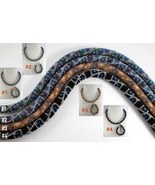 Jewelery set: beaded Necklace-Bracelet, Geometric pattern, Handmade - $65.09 CAD