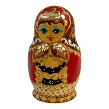 Vintage Hand Painted Gypsy Woman Russian Nesting Dolls Matryoshka 5 TOTAL4&quot; - £36.93 GBP