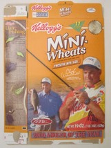 Kellogg&#39;s Cereal Box 19 oz MINI-WHEATS 2000 Clark Wendlandt ANGLER OF TH... - £14.02 GBP