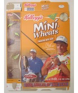 Kellogg&#39;s Cereal Box 19 oz MINI-WHEATS 2000 Clark Wendlandt ANGLER OF TH... - £13.79 GBP
