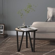Tea Table Sonoma oak, Black MDF, Powder-coated steel - $1,601.47 MXN
