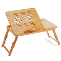 Foldable Wooden Bamboo Laptop Stand Desk Tea Serving Bed Dining Table La... - $54.32+