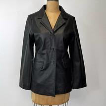 Emergency Exit Jacket Women 14 Leather Lined Black Blazer Cruise Lapel C... - £41.56 GBP