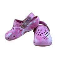 Stride Rite Pink Flower Rubber Clogs Girl Toddler Size S (Toddler Size 1) - £11.82 GBP