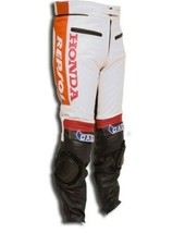 REPSOL BIKER RACING MOTORCYCLE LEATHER ARMOUR TROUSER MOTORBIKE LEATHER ... - $179.00