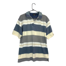 Greg Norman Men&#39;s Golf Polo Shirt Short Sleeve Beige Blue Size M - £10.87 GBP