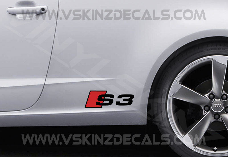 Audi S3 Logo Premium Cast Skirt Decals Kit Stickers S-line Quattro FSI TDI TFSI