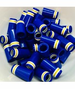 12 Ultra-Premium Quality Iron Ferrules Blue with Gold &amp; White Rings 1” - €32,99 EUR