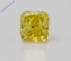 Cushion Loose Diamond (1.05 Ct Vivid Yellow( Enhanced) SI1 Clarity) IGL  - £951.65 GBP