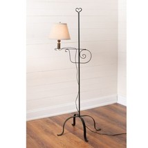 Wrought Iron Heart Top Adjustable Floor Lamp with Shade - £117.28 GBP