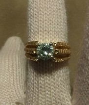 Authenticity Guarantee 
18kt 18 Kt gold ring size 8 diamond round .9 car... - $5,500.00