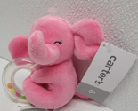 2016 Carters Pink Elephant Baby Ring Rattle Plush - New With Tag - £34.40 GBP