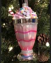 Robert Stanley Christmas Ornament Glass Soda Fountain Milkshake Malt - £11.83 GBP