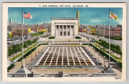 Baltimore Maryland War Memorial and Plaza 1954 to Martinsburg WV Postcard E23 - £4.78 GBP