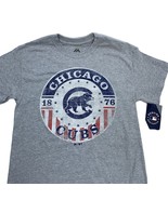 Chicago Cubs Baseball 1876 Heather Gray TShirt Mens Size S Majestic MLB NEW - £8.65 GBP