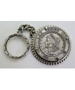 Vintage 1979 Good Luck from LAS VEGAS, NEVADA WHITE MINT COIN Keychain - £14.19 GBP