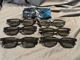 Lot of 7 RealD 3D Glasses Movie Theater Passive 3D One New Sealed - $14.64