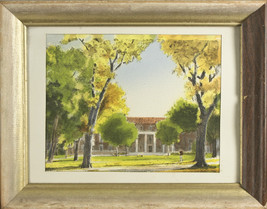 University of CO Library By Davis Gray Framed Lithograph 11&quot;x14&quot; - $137.73