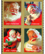 2018 50c Sparkling Holidays, Coca-Cola, Santa, Block of 4 Scott 5332-35 ... - $77.33 MXN