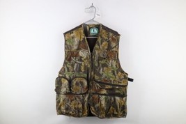 Vintage 90s Streetwear Mens Large Faded Camouflage Padded Hunting Vest Jacket - £59.54 GBP