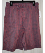NWT MENS Croft &amp; Barrow RED, WHITE &amp; NAVY CHECK SLEEP SHORT W/ POCKETS  ... - $39.30 CAD