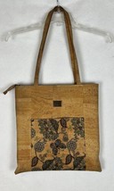 JA Natural Cork Tote Hand Bag Purse - Made in Portugal Floral Butterfly ... - $27.83