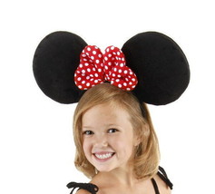 Minnie Mouse Oversized Ears, Headband &amp; Polka-Dotted Bow Costume Accesso... - £13.89 GBP