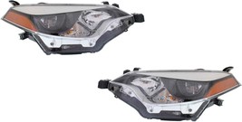 Headlights For Toyota Corolla 2015 S CE LE Left Right Pair Chrome Bezel - £202.76 GBP