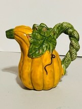 Squash Creamer Artificial Fruit Vegetable Kitchen decor figurine vtg pumpkin - £39.43 GBP