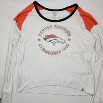 47 Brand Womens Long Sleeve Shirt Size XL White Orange Football NFL - £5.93 GBP