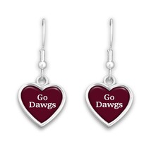 Mississippi State Spirit Heart Slogan Earrings - £11.89 GBP